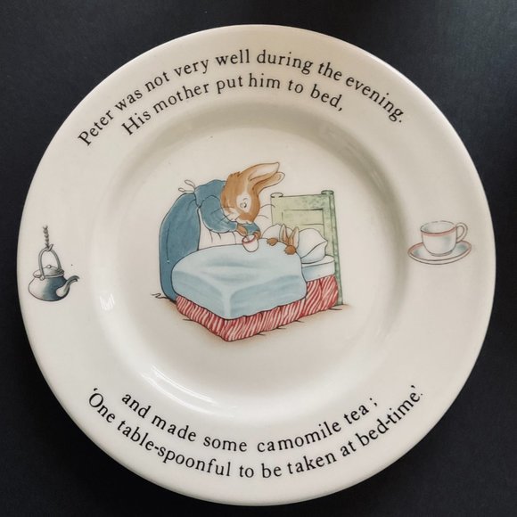 WEDGEWOOD Vintage "Peter Rabbit" Child's 3 Pc Set NWOT - Picture 4 of 9